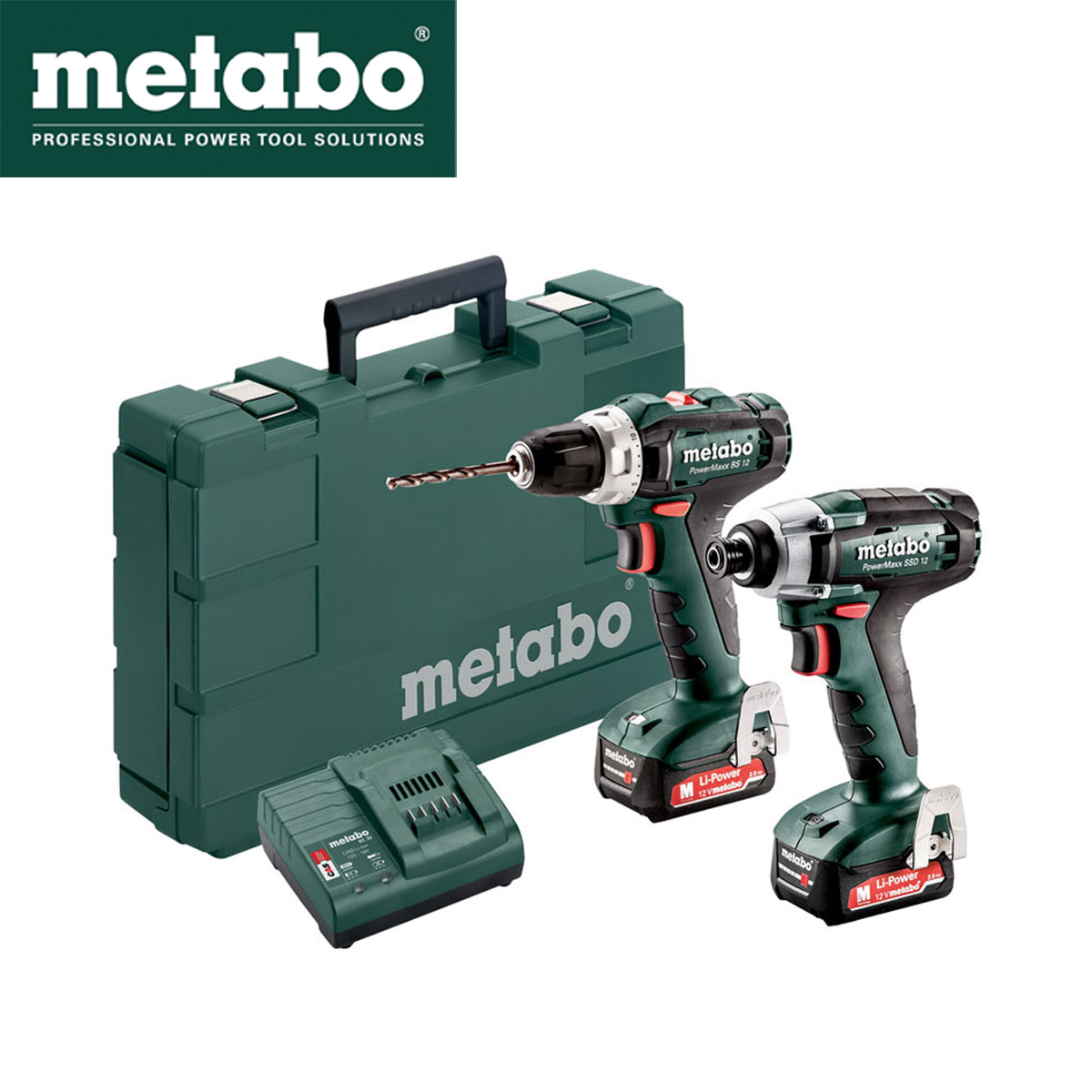 Aku set bušilica odvijač i udarni odvijač Metabo PowerMaxx BS 12 i