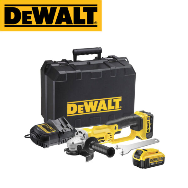Aku ugaona - kutna brusilica DeWalt DCG412M2 18V sa dvije 4Ah baterije i punjačem u koferu