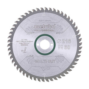 Rezna ploča - list kružne pile za cirkulare Metabo Multi Cut Professional 628083000 216x30mm 60 zuba