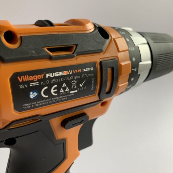 Aku bušilica - odvijač Villager sa priborom dvije 1.5Ah baterije i punjačem u koferu VLN 3220 (2BSC)