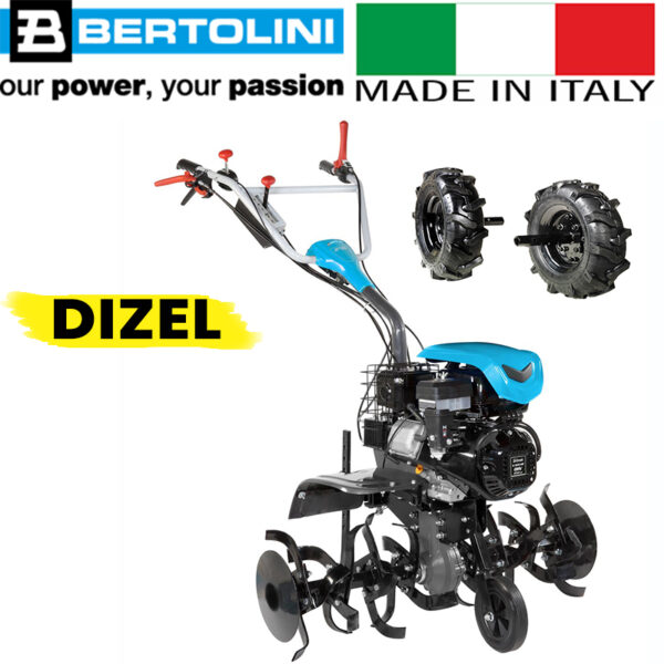 Dizelska profesionalna freza - kopačica Bertolini 218 6.6KS 100cm sa gumenim točkovima