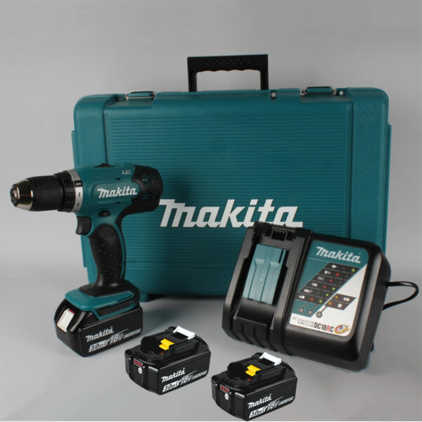 Aku bušilica - odvijač Makita DDF453RFE3 18V 42Nm sa 3 baterije i punjačem u koferu