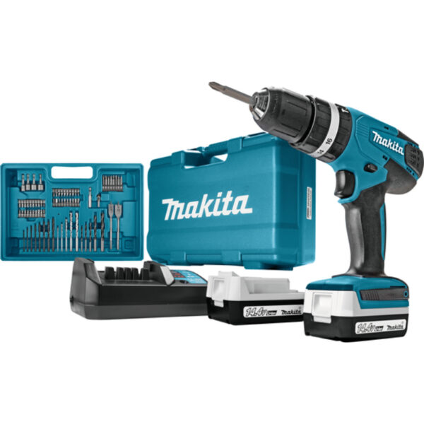Aku udarna bušilica Makita HP347DWEX3 14.4V 30Nm sa 2 baterije i punjačem u koferu