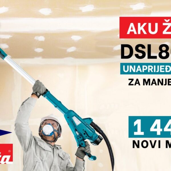 Aku brusilica za zidove - žirafa Makita DSL801ZU 18V 210mm