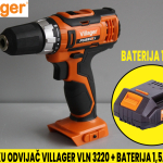 Aku bušilica - odvijač Villager 18V VLN 3220 sa 1.5Ah baterijom