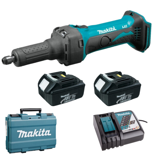 Aku ravna brusilica Makita DGD800RFE 18V sa 2 baterije 3.0Ah i punjačem u koferu
