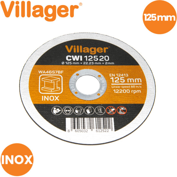 Rezna ploča za inox Villager CWI12520 125x2.0mm