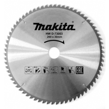List pile Makita TCT za aluminij 260mmx30mm D-73003