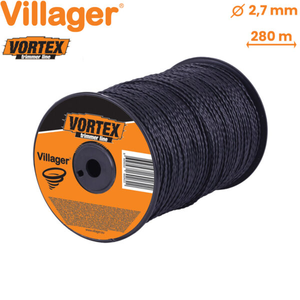 Rezna nit - silk za trimere Villager VORTEX 2.7mm x 280m spiralni