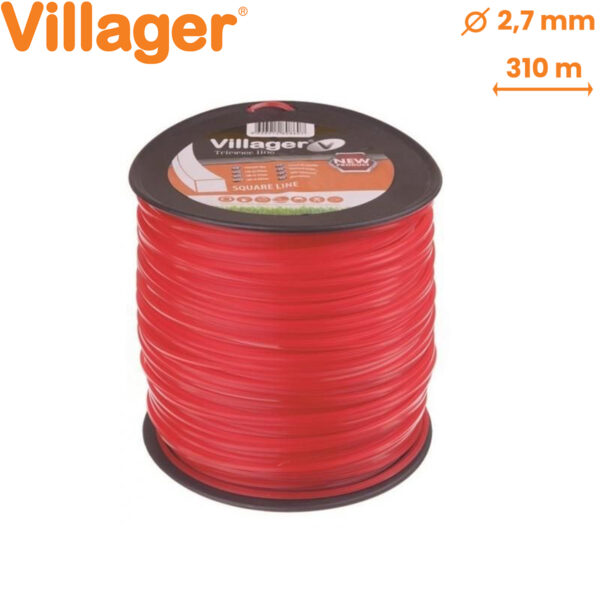 Rezna nit - silk za trimere Villager 2.7mm x 310m četverostrani