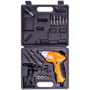 Aku odvijač - zavrtač Villager VLN SDL 1.0 sa nastavcima u koferu Prime set