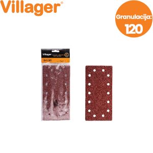 Brusni papir za vibracionu brusilicu Villager VLN 320 - 120 055693 230x115mm 5 komada granulacija - 120