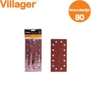 Brusni papir za vibracionu brusilicu Villager VLN 320 - 80 055692 230x115mm 5 komada granulacija - 80