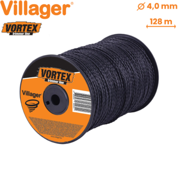 Rezna nit - silk Villager VORTEX za trimere 4,0mm x 128 metara, spiralni