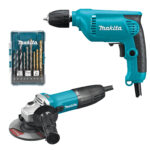 Set električna bušilica-odvijač 6413 i ugaona-kutna brusilica sa priborom GA5030 Makita