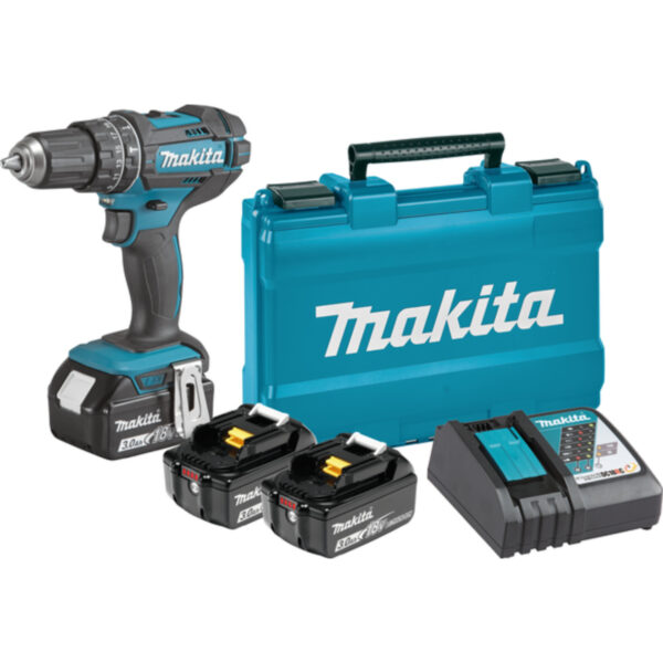 Aku udarna bušilica Makita DHP482RFE3 18V sa 2 baterije i punjačem u koferu