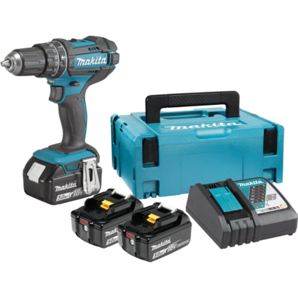 Aku udarna bušilica Makita DHP482RT3J 18V sa 2 baterije i punjačem u koferu
