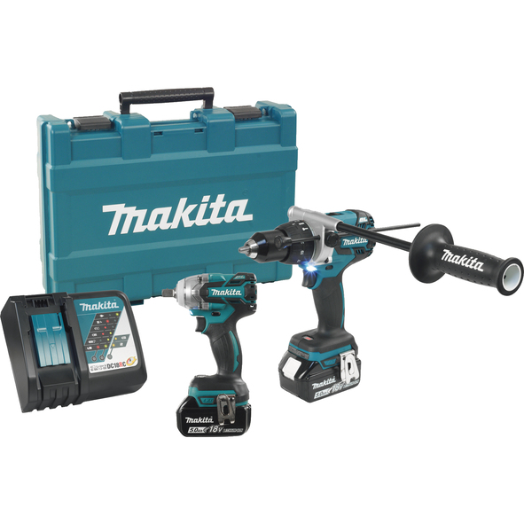 Aku udarni odvijač i udarna bušilica Makita DLX2185T sa 2 baterije i punjačem u koferu