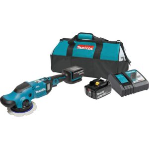 Aku brusilica za poliranje / polirka Makita DPO600RTE 18V 150mm sa 2 baterije i punjačem u torbi