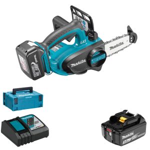 Aku pila - motorka za drvo Makita 18V 11.5cm sa 2 baterije i punjačem u koferu DUC122RFE