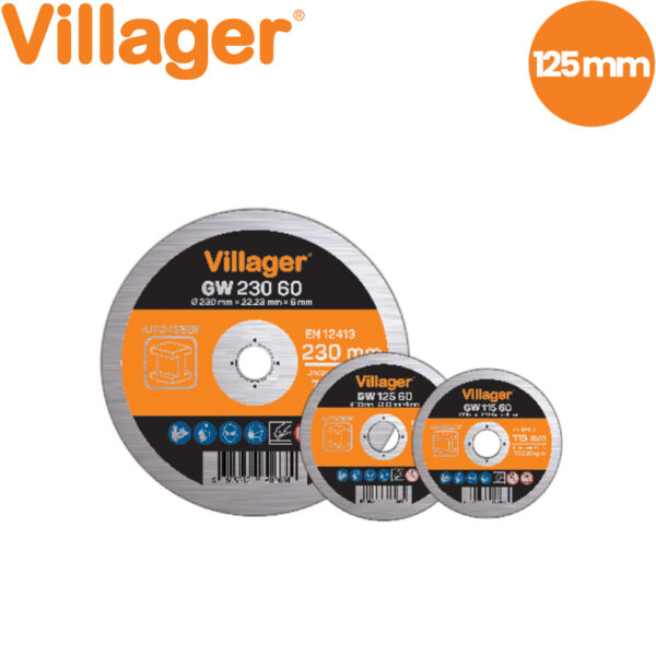 Brusna ploča za metal Villager GW12560 125x6.0mm