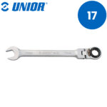 Viljuškasto-okasti ključ sa račnom-gedorom zglobni UNIOR 161 622848 17mm