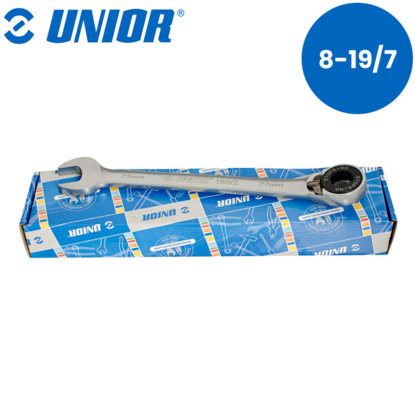 Set viljuškasto-okastih ključeva sa račnom-gedorom za rad na visini UNIOR 160 622463 8-19/7