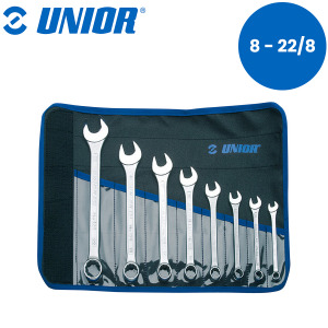 Set viljuškasto-okastih ključeva kratkih u futroli UNIOR 125 615478 8-22/8