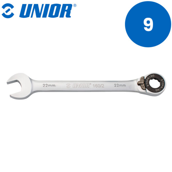 Viljuškasto-okasti ključ sa račnom-gedorom UNIOR 160 622819 9mm