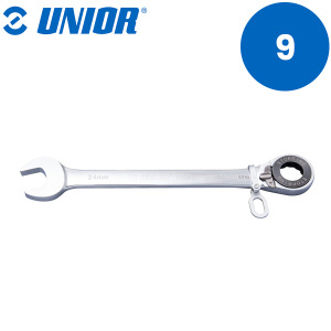 Viljuškasto-okasti ključ sa račnom-gedorom za rad na visini UNIOR 160 626390 9mm