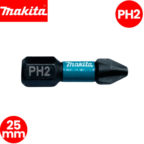 Torx bit za nasadne izvijače-šarafcigere Makita PH2-25mm 2kom C-form B-63616