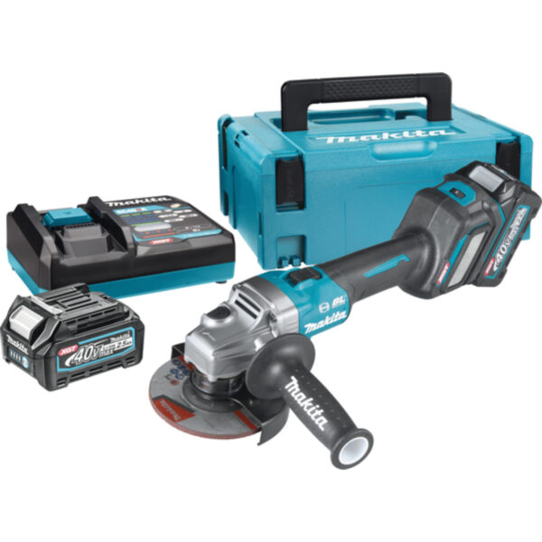 Aku ugaona-kutna brusilica Makita GA023GD201 40V 125mm sa 2 baterije i punjačem u koferu