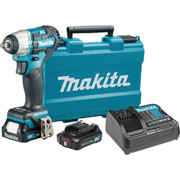 Aku udarni odvijač Makita TW160DSAE 12V 3/8" 290Nm sa 2 baterije i punjačem u koferu