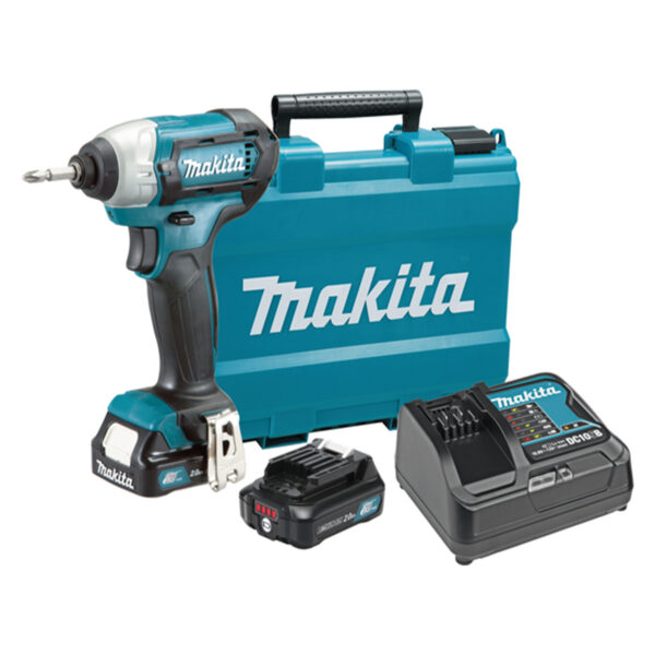 Aku udarni odvijač Makita TD110DSAE 12V 1/4" 100Nm sa 2 baterije i punjačem u koferu