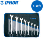 Set viljuškasto-okastih ključeva dugih u torbici UNIOR 120 615475 8-22/8