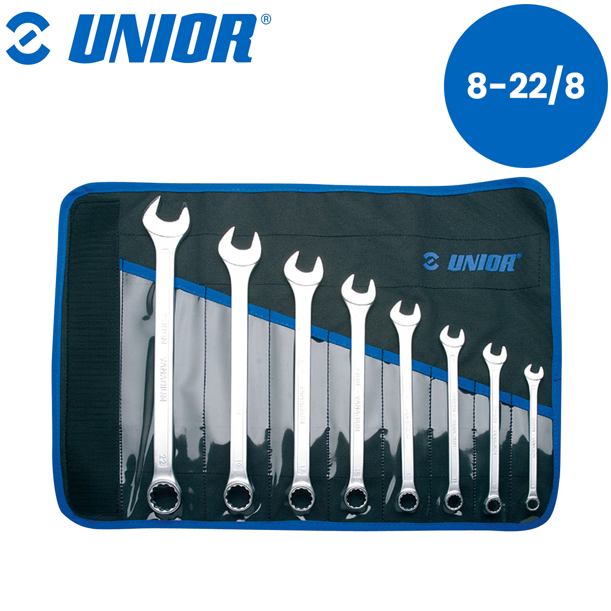 dasd Set viljuškasto-okastih ključeva dugih u torbici UNIOR 120 615475 8-22/8