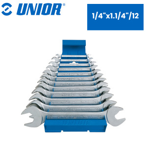 Set viljuškastih ključeva u metalnoj kutiji UNIOR 605532 1/4"x1.1/4"/12