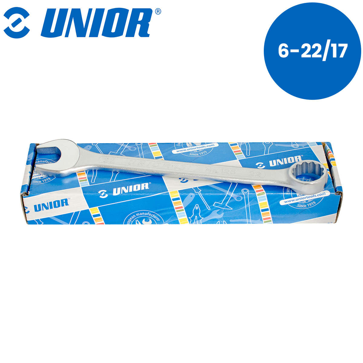 Garnitura - set ključeva viljuškasto-okastih kratkih UNIOR 125 600431 6 - 22/17 Set viljuškasto-okastih ključeva kratkih UNIOR 125 600431 6-22/17