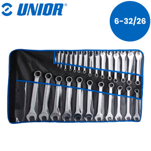 Set viljuškasto-okastih ključeva kratkih u torbici UNIOR 125 625675 6-32/26