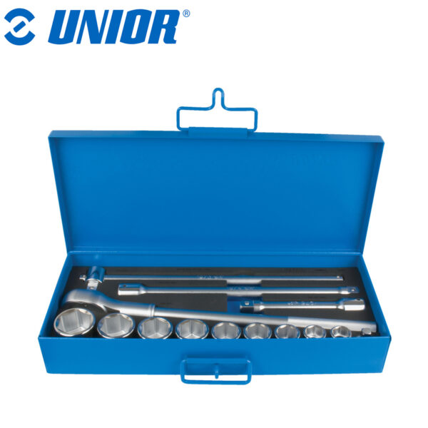 Set nasadnih ključeva 3/4" u metalnoj kutiji UNIOR 197 602742 22-46/14