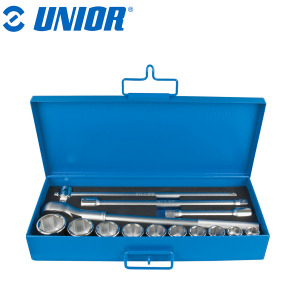 Set nasadnih ključeva 3/4" u metalnoj kutiji UNIOR 197 600954 22-50/14