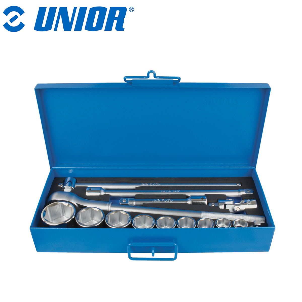 Garnitura nasadnih ključeva 3/4" u metalnoj kutiji UNIOR 197 619927 22 - 55/15 Set nasadnih ključeva 3/4" u metalnoj kutiji UNIOR 197 619927 22-55/15