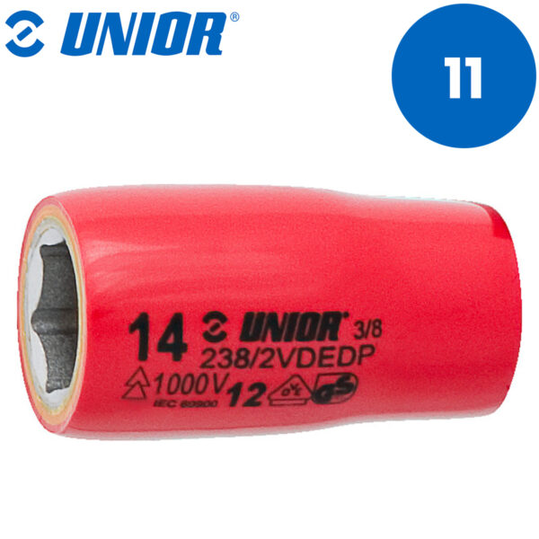 Nasadni ključ 3/8" izolirani UNIOR 238 619162 11mm