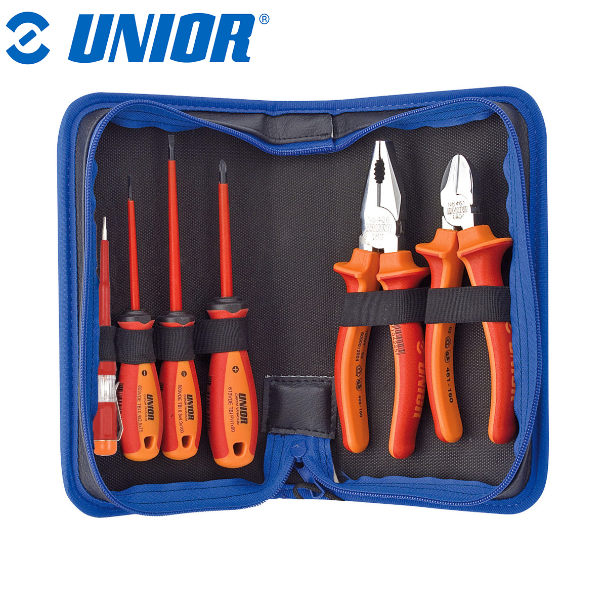 Izolirani VDE BI alat u torbici UNIOR 906 617573 /6 Set ručnog izoliranog BI alata 6-dijelni u torbici UNIOR 906 617573