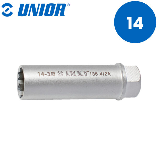 Nasadni ključ 3/8" 12-kutni za svjećice UNIOR 186 622513 14mm
