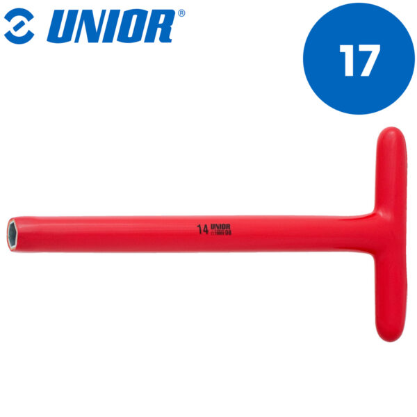 Nasadni ključ sa T-ručkom izolirani dugi UNIOR 196 619154 17mm
