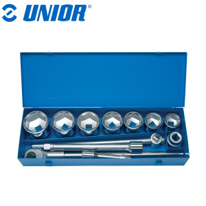 Set nasadnih ključeva 1" u metalnoj kutiji UNIOR 199 603095 46-80/12
