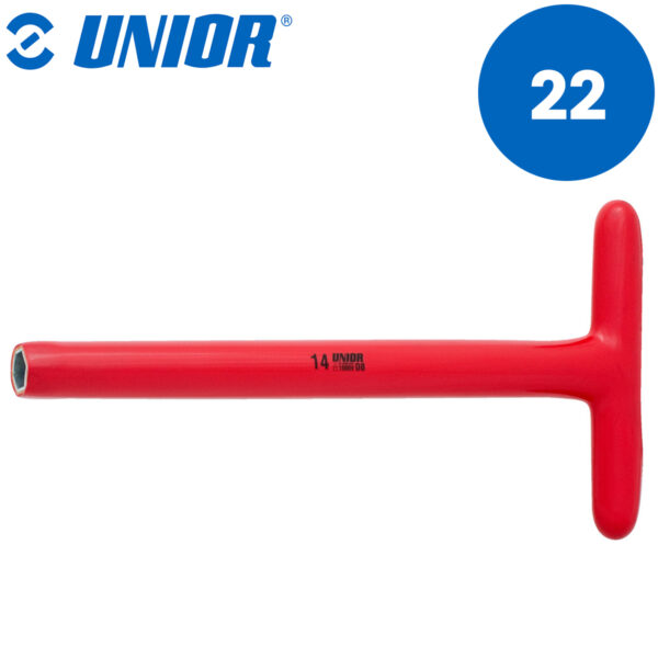 Nasadni ključ sa T-ručkom izolirani dugi UNIOR 196 619158 22mm