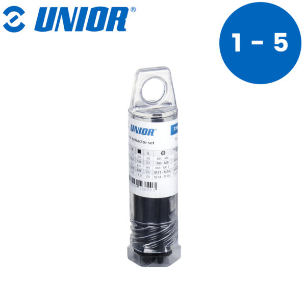 Set izvlakača polomljenih vijaka-šarafa UNIOR 778 1-5/5 616820
