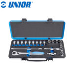 Set nasadnih ključeva 1/2" 12- kutni TX-profil UNIOR 190 611945 22-dijelni u metalnoj kutiji